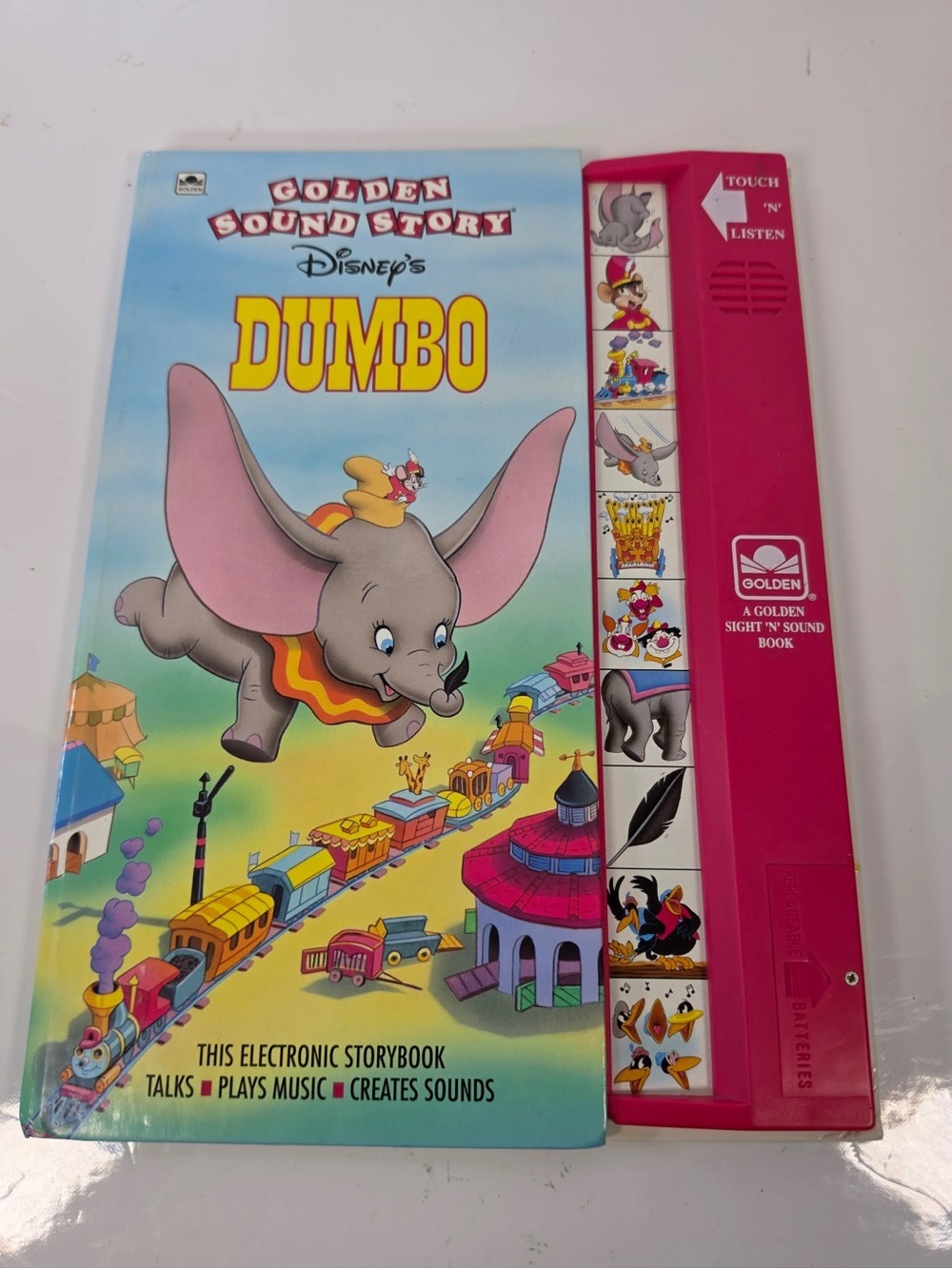 1993 Golden Sound Story Disney DUMBO Storybook Tested Works Vintage